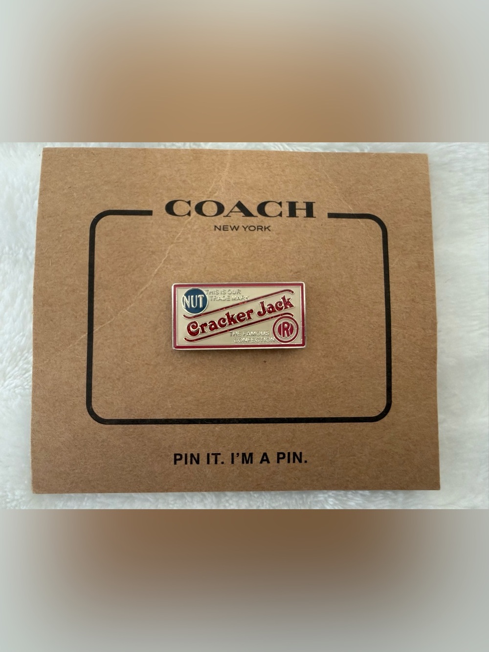 Rare COACH x CRACKER JACK Enamel Pin Limited Edition 2018 NEW